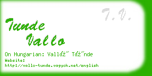 tunde vallo business card